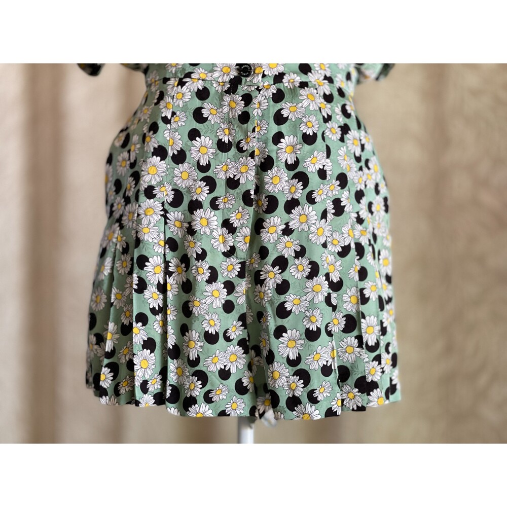 NWOT Sandro Paris Daisy Print Satin Romper Jumpsuit Same Style Worn on TV Size 4 - Picture 5 of 11